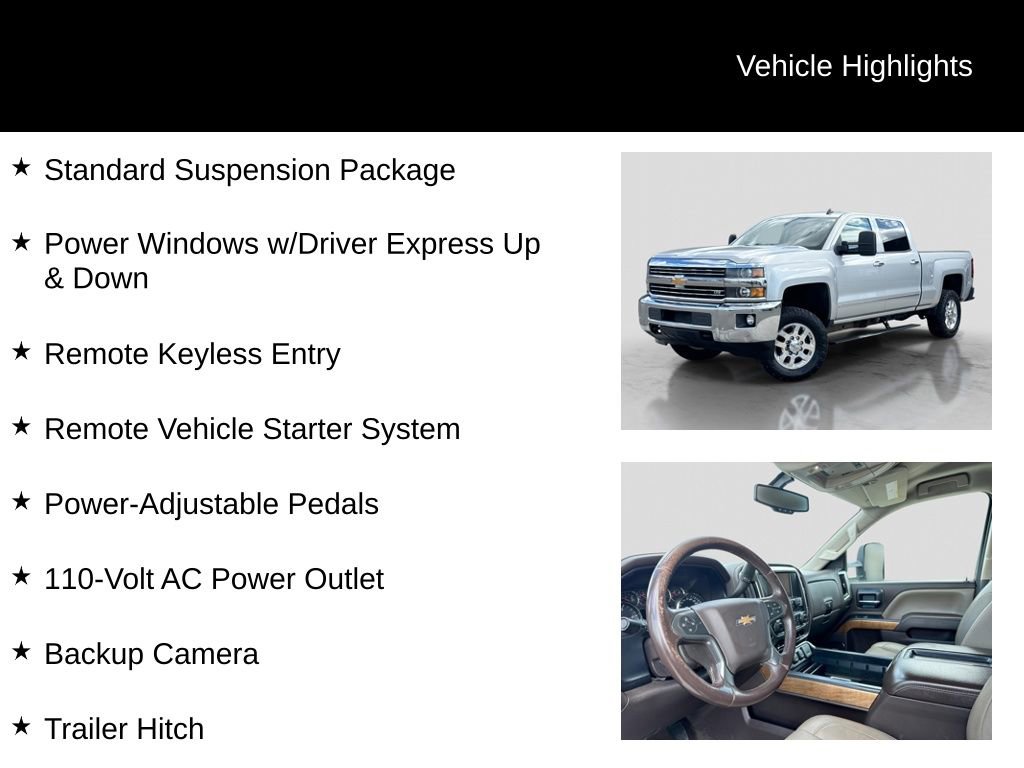 Used 2015 Chevrolet Silverado 2500 LTZ w/ Duramax Plus Package AWD/4WD image 31