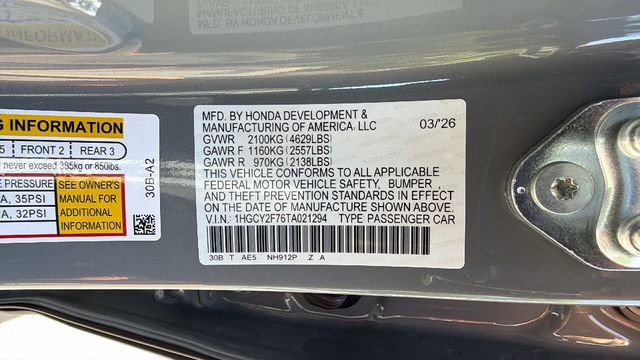 New 2026 Honda Accord Sport image 33