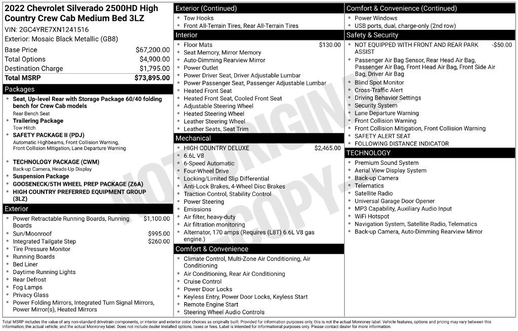 Certified 2022 Chevrolet Silverado 2500 High Country AWD/4WD image 5