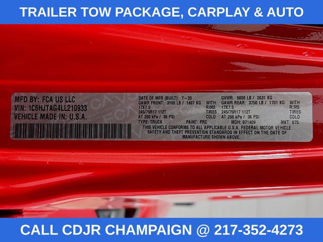 Used 2020 Jeep Gladiator Sport w/ Quick Order Package 24S image 30