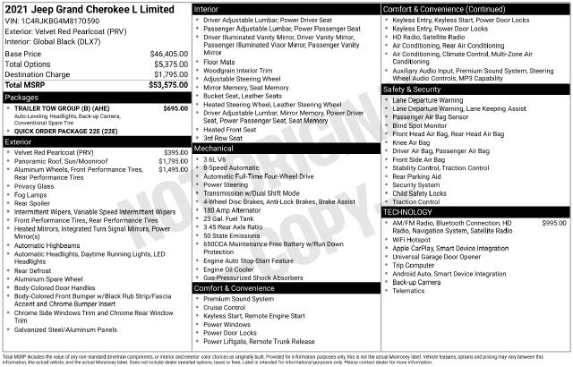 Used 2021 Jeep Grand Cherokee L Limited w/ Trailer Tow Group (B) AWD/4WD image 5