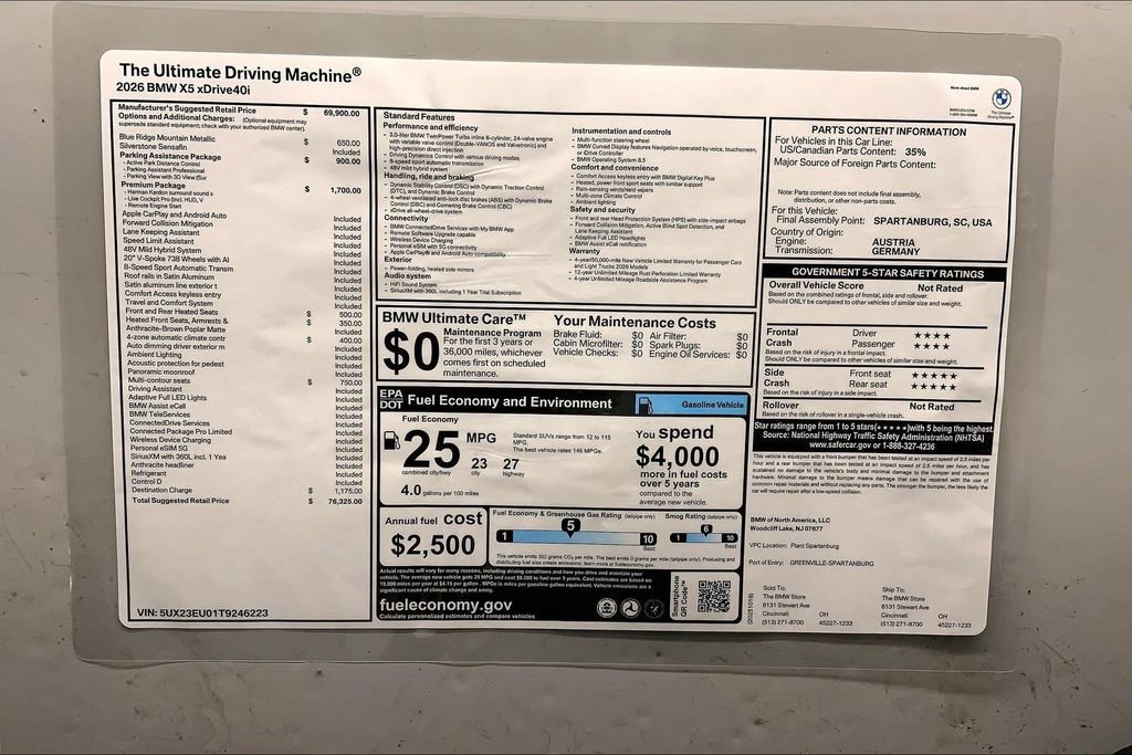 New 2026 BMW X5 xDrive40i w/ Premium Package image 12