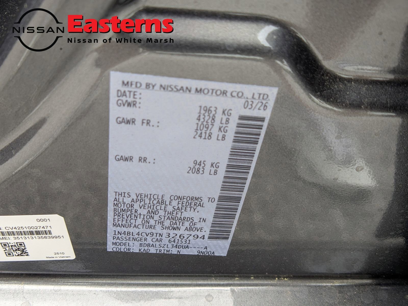 New 2026 Nissan Altima 2.5 SR FWD image 30