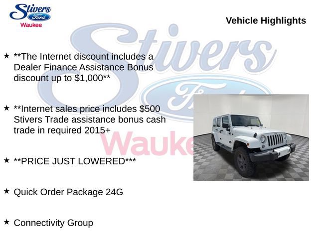 Used 2016 Jeep Wrangler Unlimited Sahara w/ Connectivity Group AWD/4WD image 9
