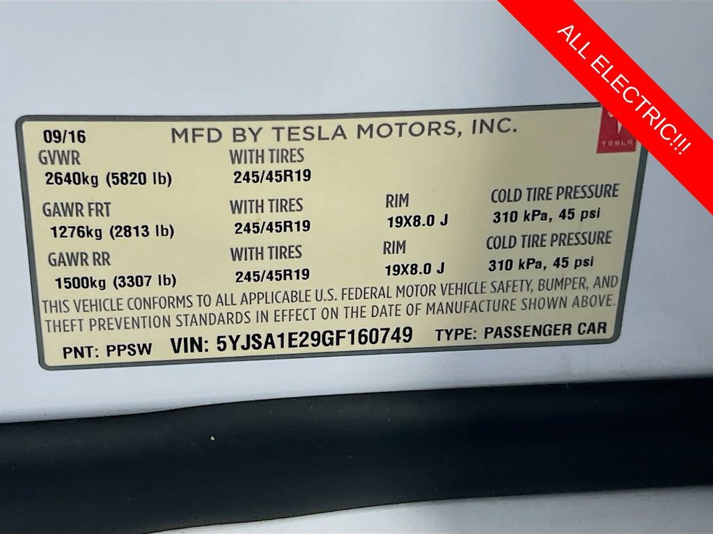 Used 2016 Tesla Model S 90D AWD/4WD image 32