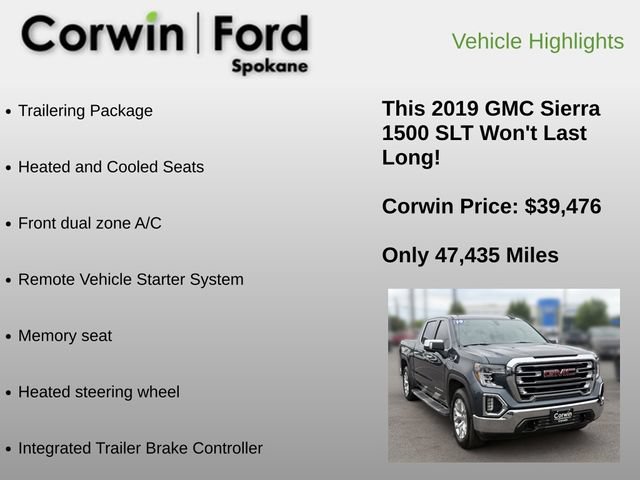 Used 2019 GMC Sierra 1500 SLT w/ SLT Premium Package AWD/4WD image 6
