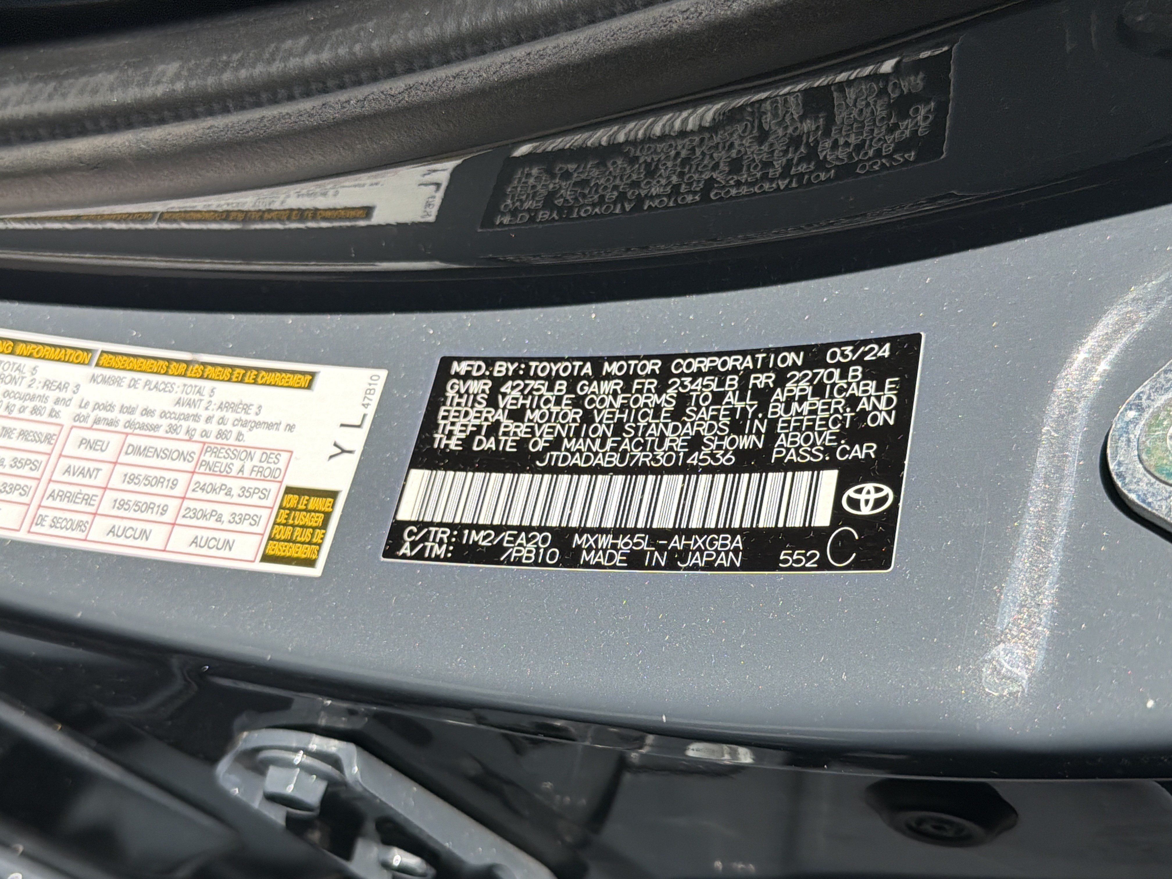 Certified 2024 Toyota Prius XLE AWD/4WD image 31