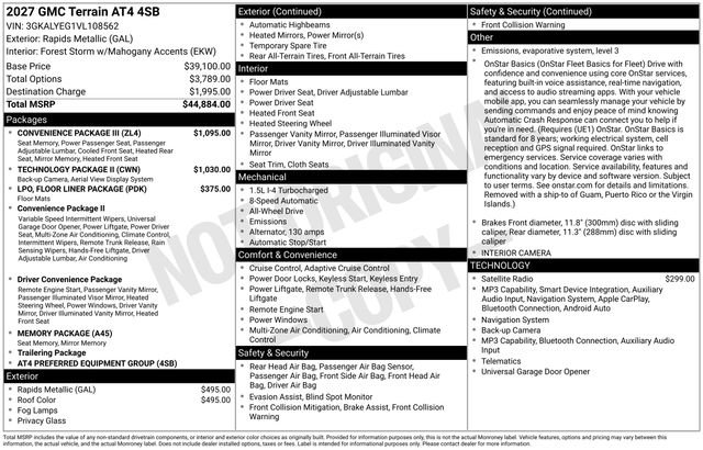 New 2027 GMC Terrain AT4 w/ Convenience Package III AWD/4WD image 23