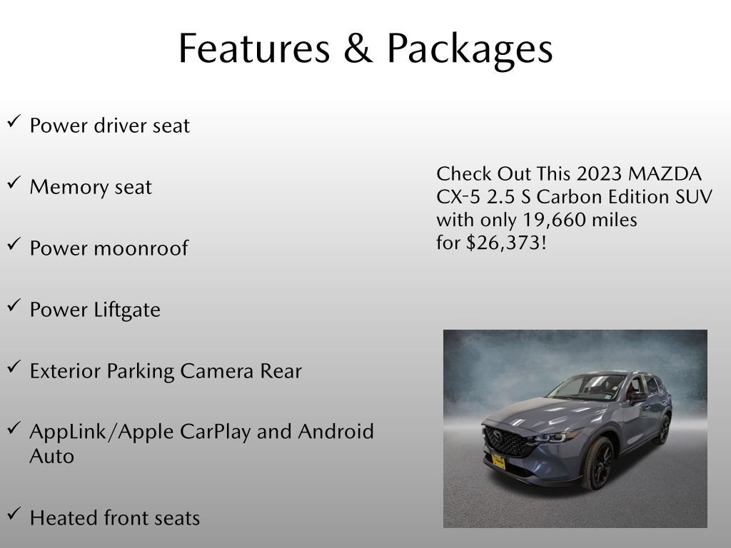 Certified 2023 MAZDA CX-5 Carbon Edition AWD/4WD image 4