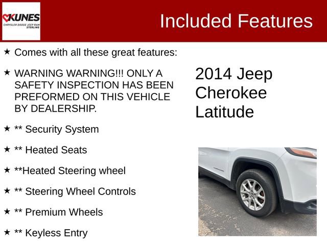 Used 2014 Jeep Cherokee Latitude w/ Cold Weather Group image 2
