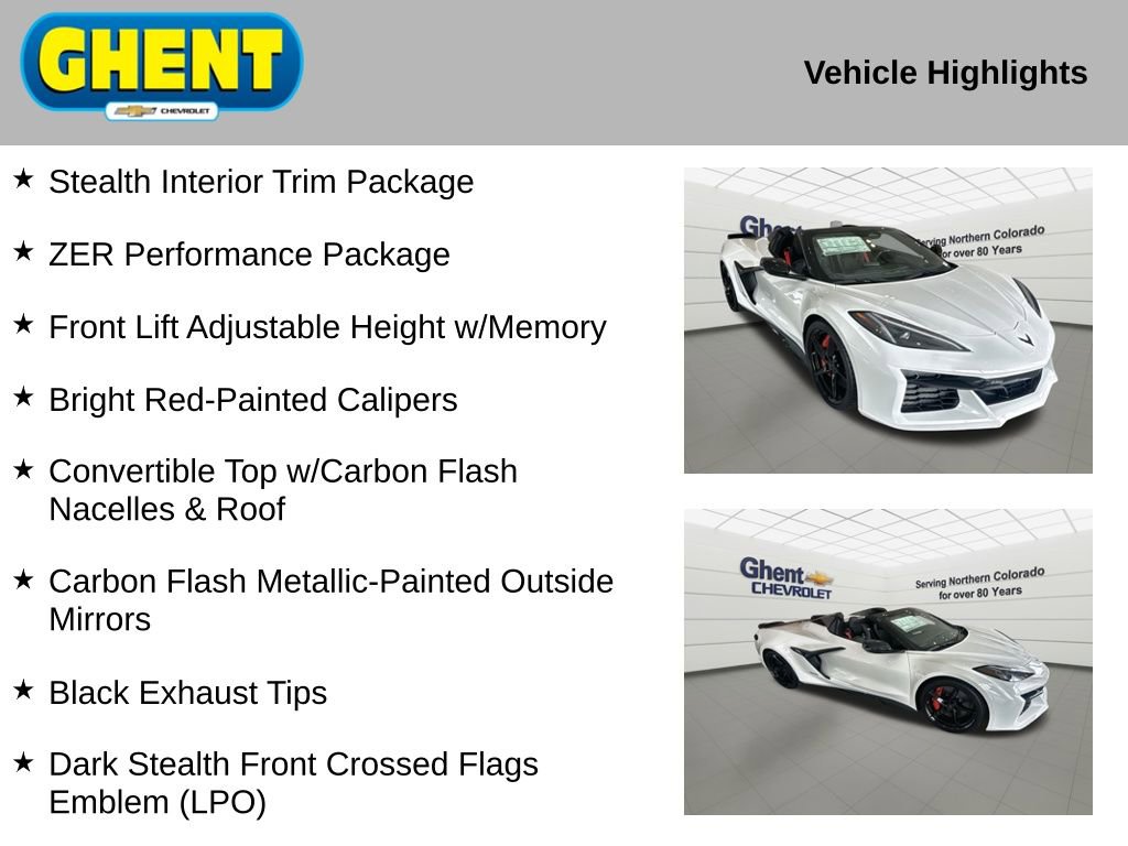 New 2025 Chevrolet Corvette E-Ray w/ Stealth Interior Trim Package image 2