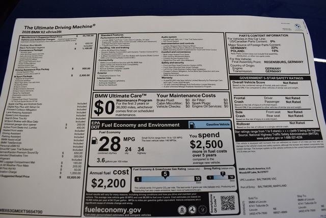 New 2026 BMW X2 xDrive28i w/ M Sport Package AWD/4WD image 5