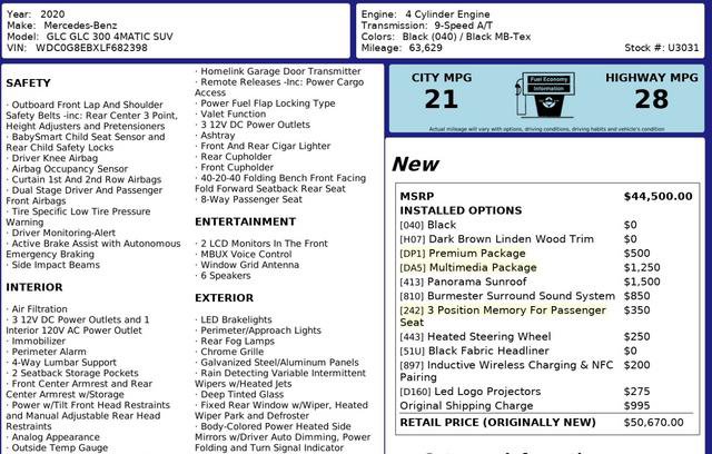 Used 2020 Mercedes-Benz GLC 300 4MATIC w/ Multimedia Package image 13