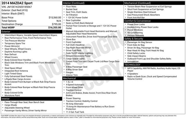 Used 2014 MAZDA MAZDA2 Sport FWD image 16