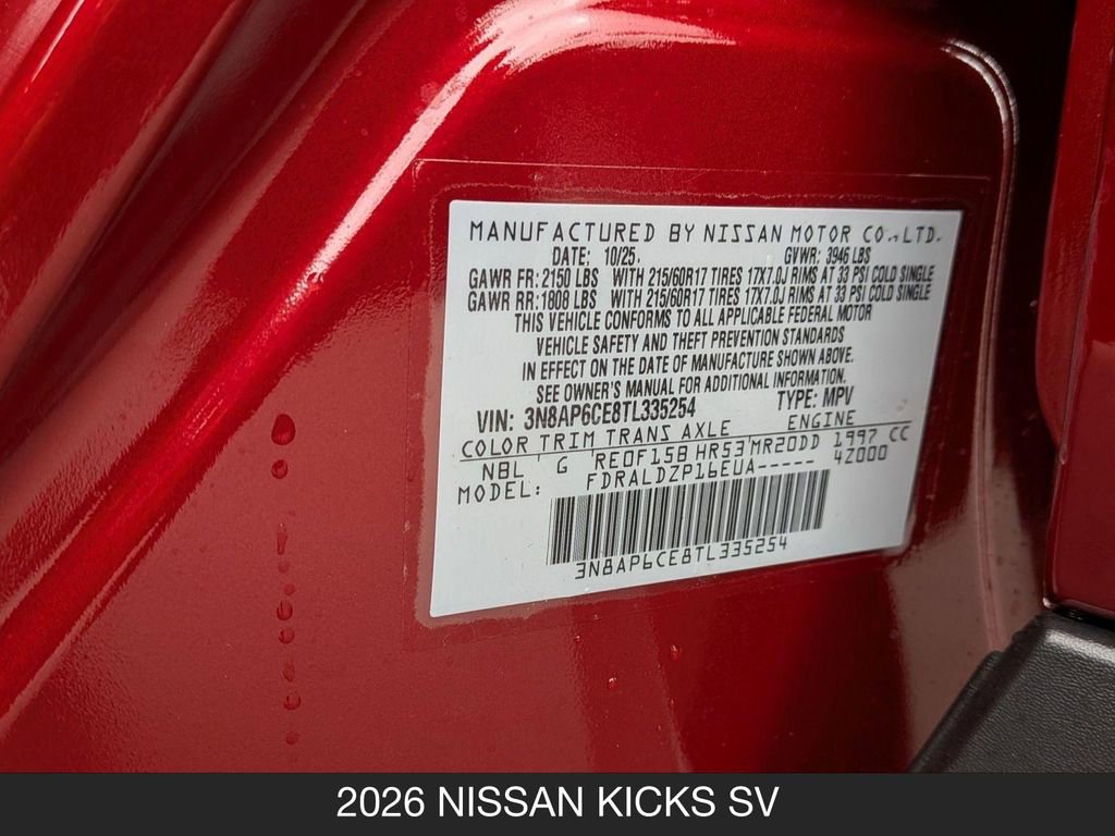 Certified 2026 Nissan Kicks SV FWD image 24