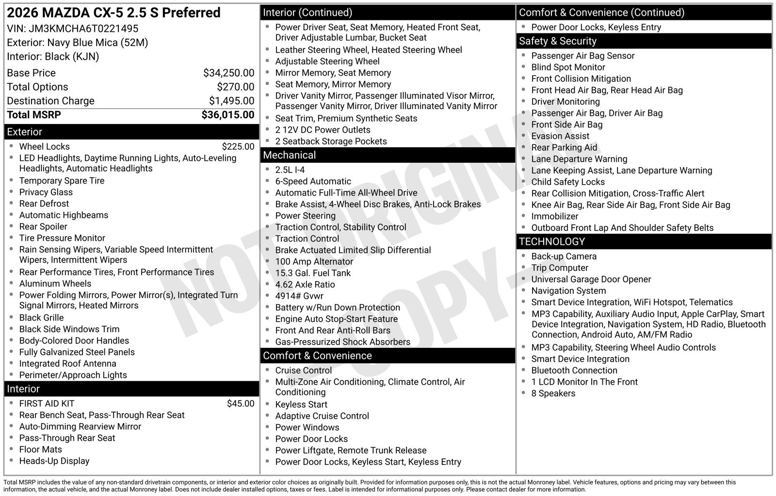 New 2026 MAZDA CX-5 Preferred AWD/4WD image 22
