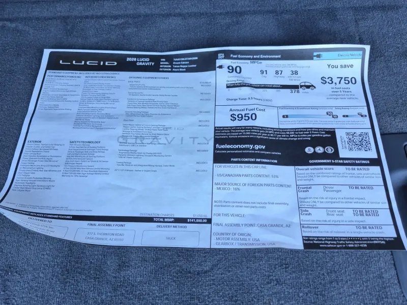 Used 2026 Lucid Gravity Dream image 12