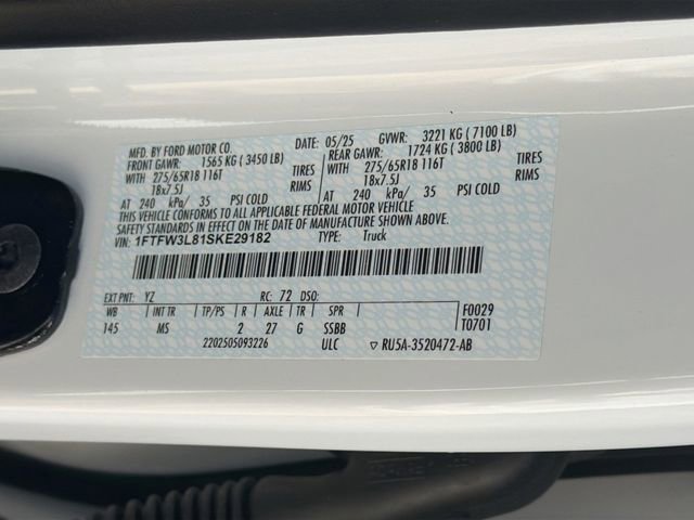 Certified 2025 Ford F150 XLT w/ Equipment Group 301A Standard AWD/4WD image 42