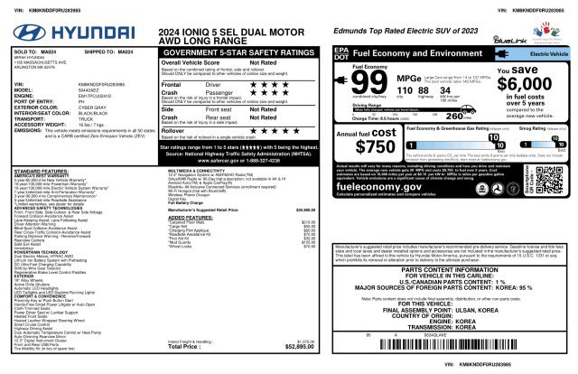 Used 2024 Hyundai Ioniq 5 SEL AWD/4WD image 3