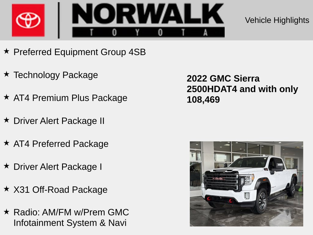 Used 2022 GMC Sierra 2500 AT4 w/ AT4 Premium Plus Package AWD/4WD image 10