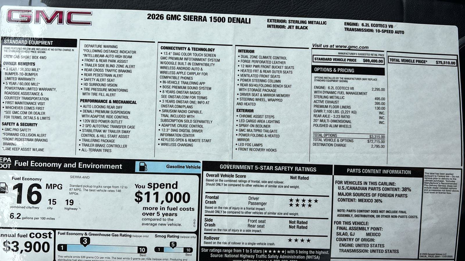 New 2026 GMC Sierra 1500 Denali AWD/4WD image 37