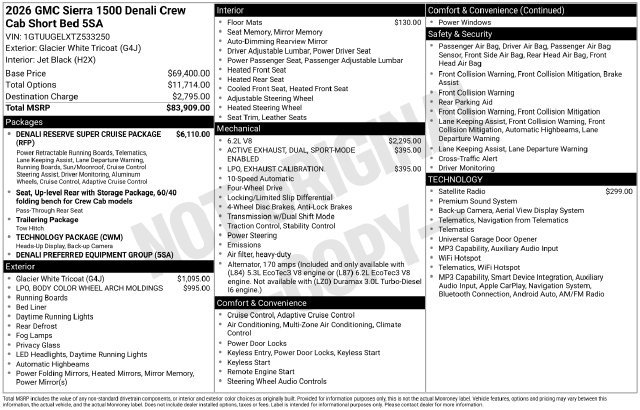 New 2026 GMC Sierra 1500 Denali AWD/4WD image 3