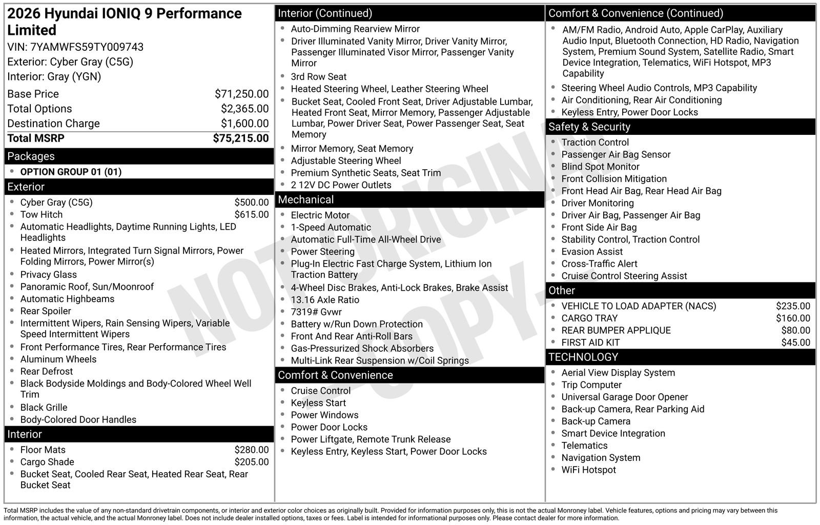 New 2026 Hyundai Ioniq 9 Limited image 30