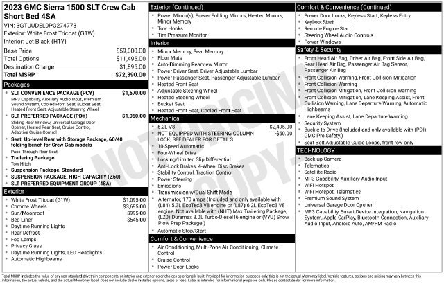 Used 2023 GMC Sierra 1500 SLT w/ SLT Convenience Package AWD/4WD image 21