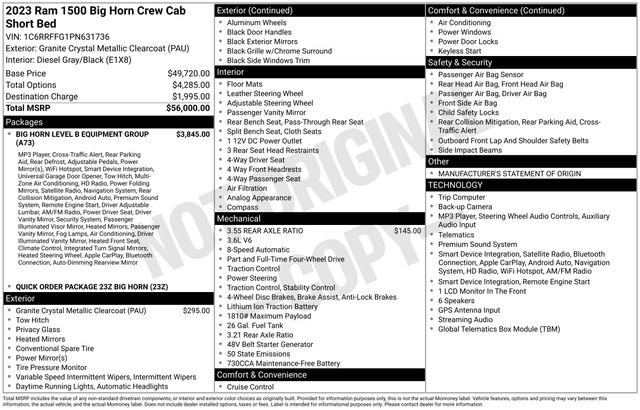 Used 2023 RAM 1500 Big Horn AWD/4WD image 16