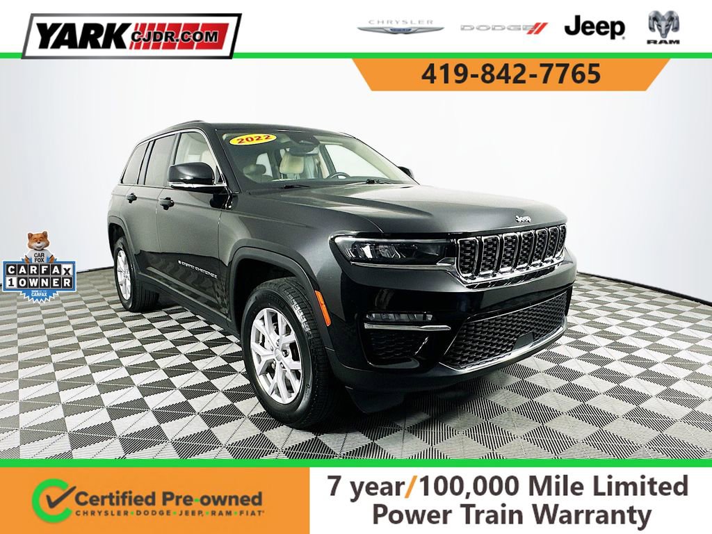 Certified 2022 Jeep Grand Cherokee Limited w/ Trailer Tow Prep Group (B)