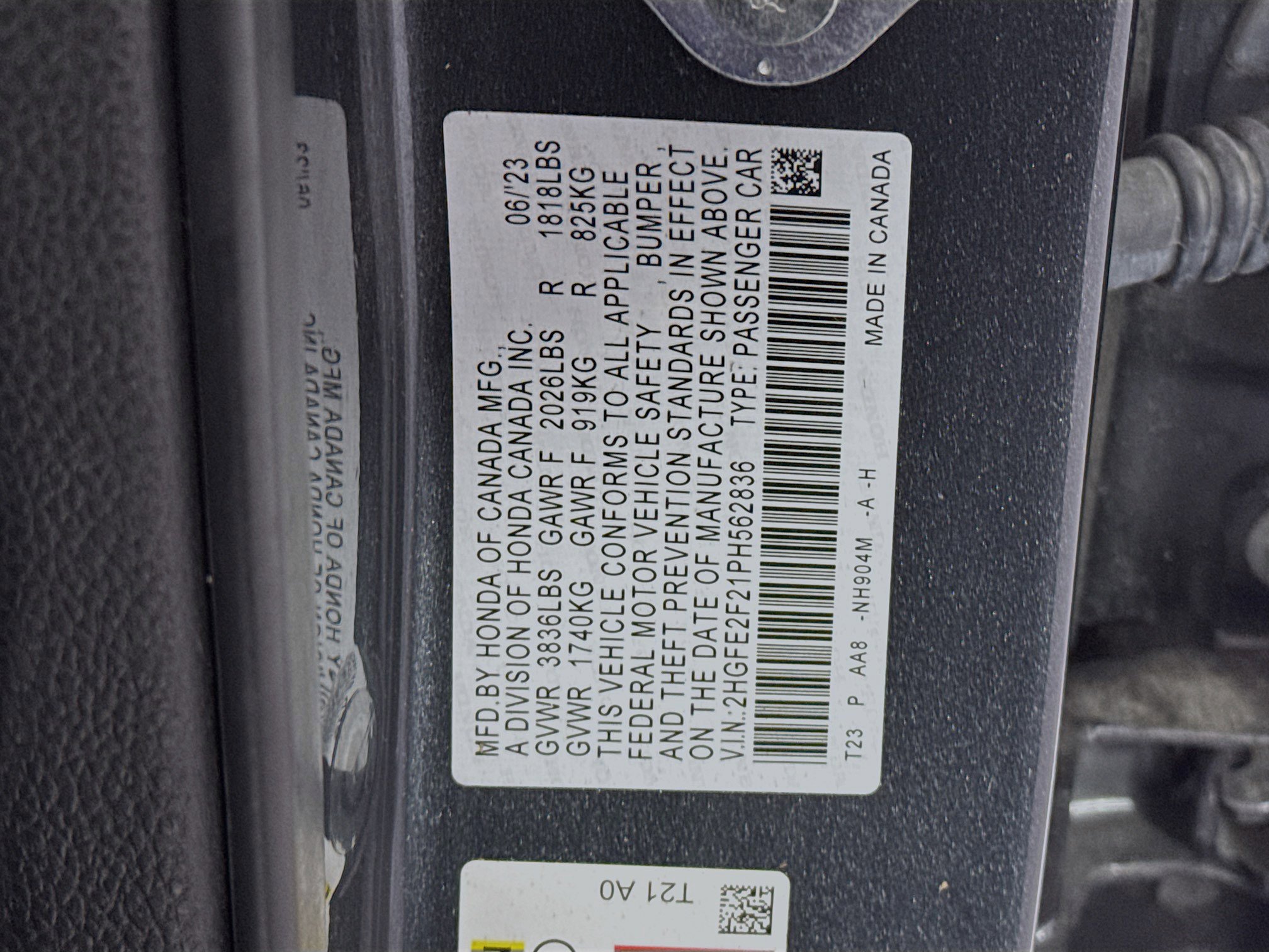 Certified 2023 Honda Civic LX image 29