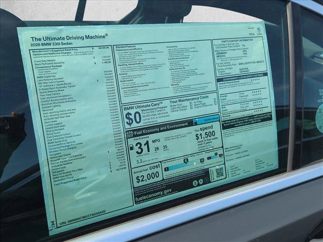 New 2026 BMW 330i Sedan w/ Convenience Package RWD image 18