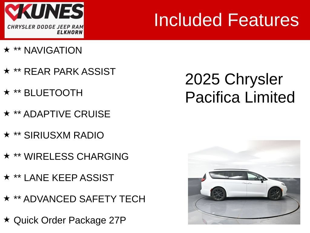 Used 2025 Chrysler Pacifica Limited FWD image 3
