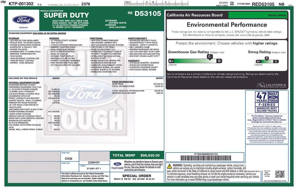 Certified 2024 Ford F350 King Ranch w/ Tremor Off-Road Package AWD/4WD image 19