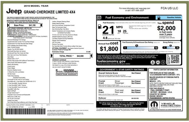 Used 2019 Jeep Grand Cherokee Limited image 5