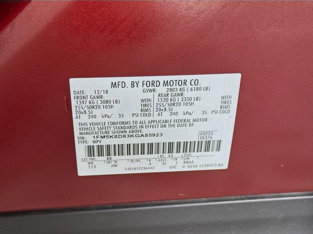 Certified 2019 Ford Explorer XLT w/ Equipment Group 202A image 32