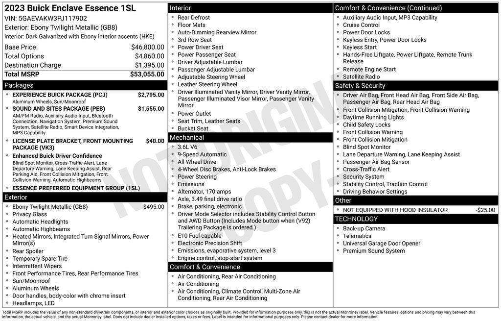 Used 2023 Buick Enclave Essence w/ Experience Buick Package image 21