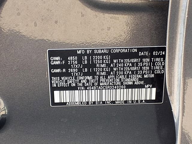 Certified 2024 Subaru Outback Premium w/ Popular Package #1A AWD/4WD image 9