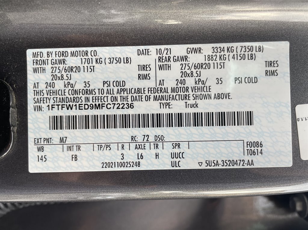 Used 2021 Ford F150 XLT w/ Equipment Group 302A High AWD/4WD image 44
