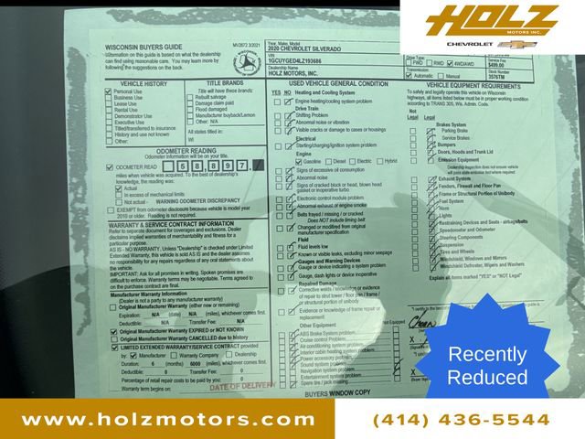 Certified 2020 Chevrolet Silverado 1500 LTZ w/ LTZ Convenience Package image 32