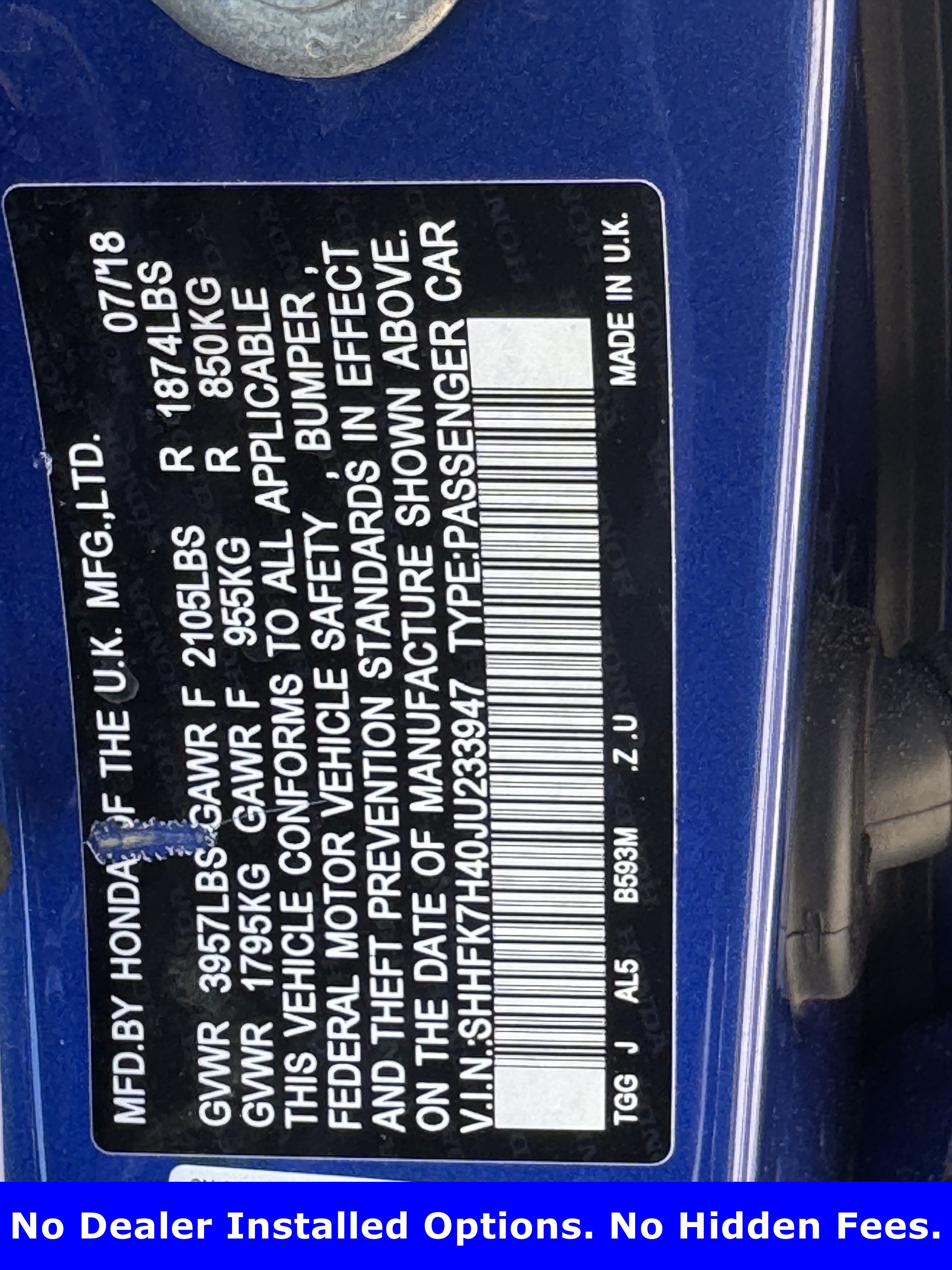 Used 2018 Honda Civic Sport image 25