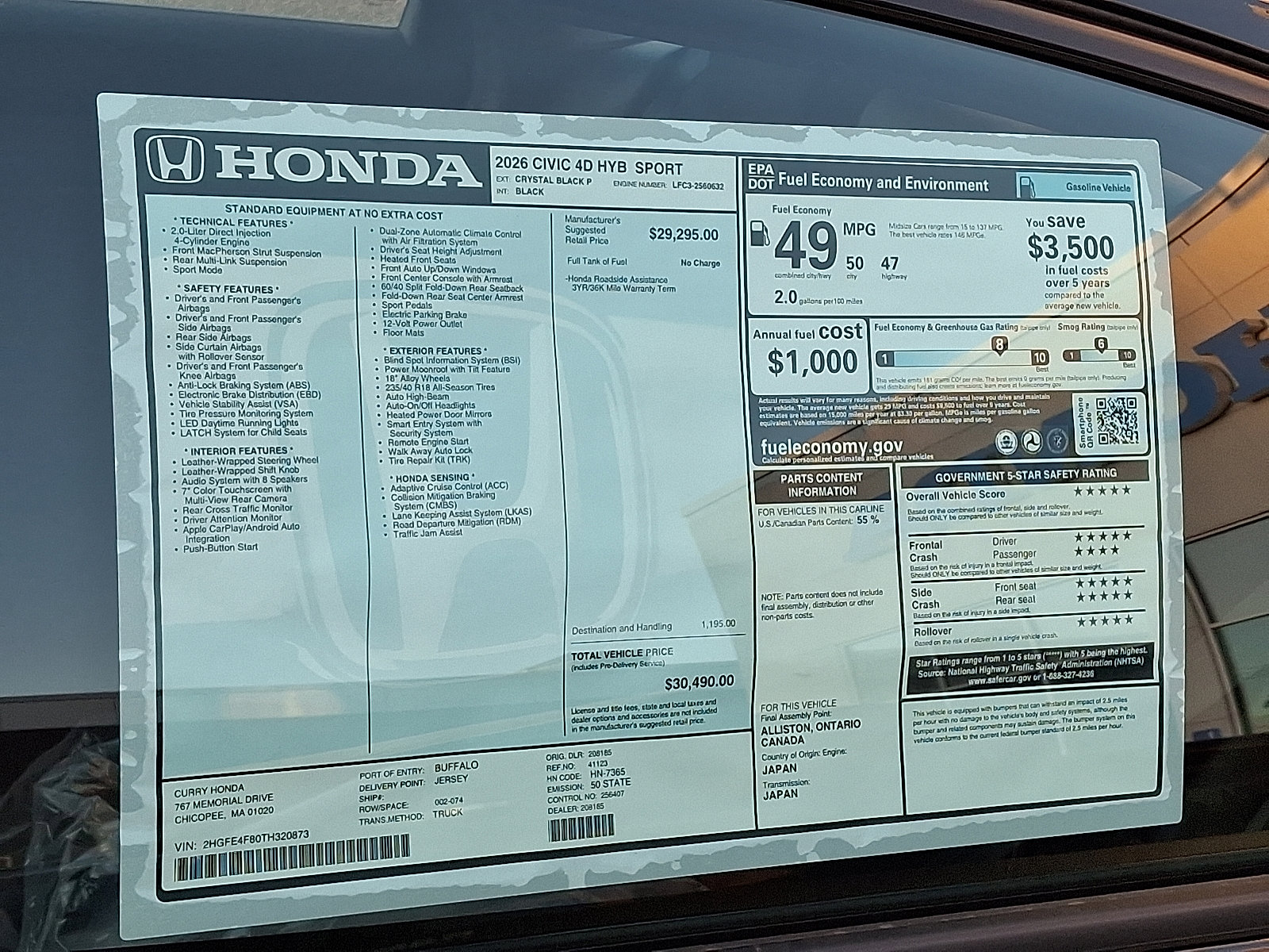 New 2026 Honda Civic Sport image 11