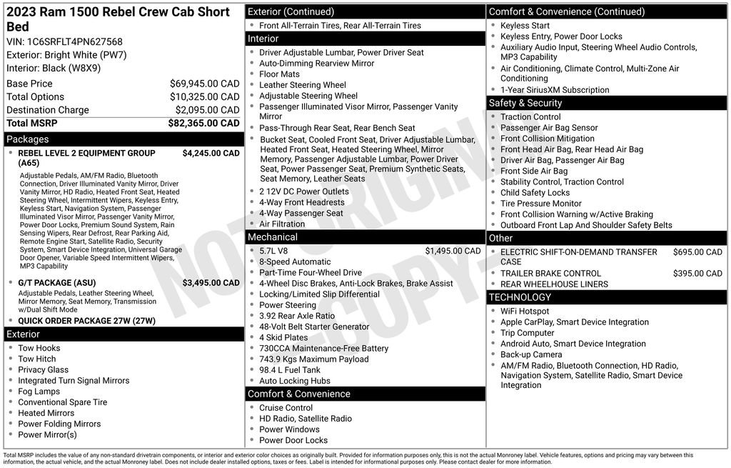 Used 2023 RAM 1500 Rebel w/ Rebel Level 2 Equipment Group AWD/4WD image 13