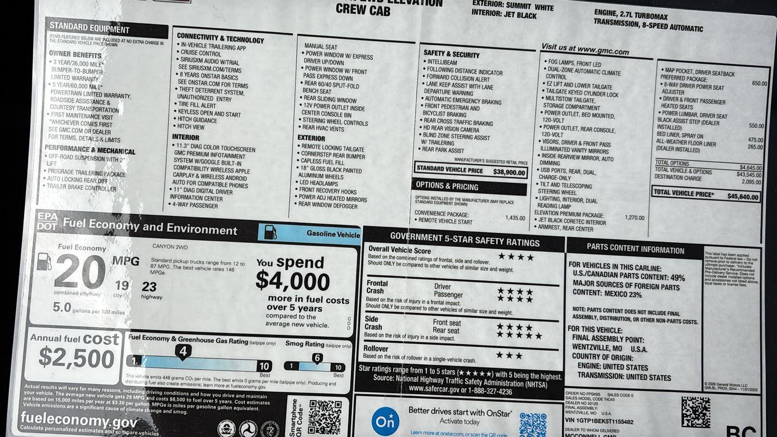 New 2026 GMC Canyon Elevation w/ Convenience Package RWD image 36