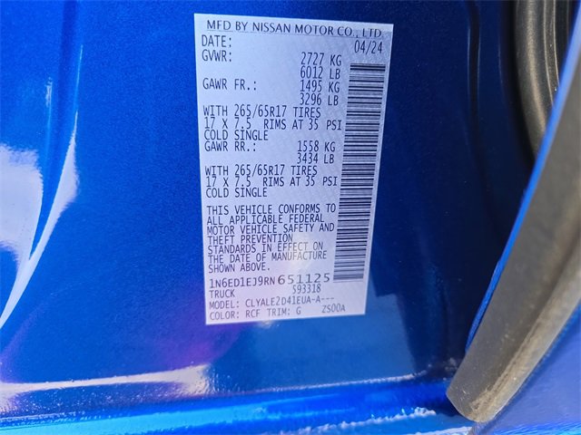 Certified 2024 Nissan Frontier SL w/ Technology Package image 38