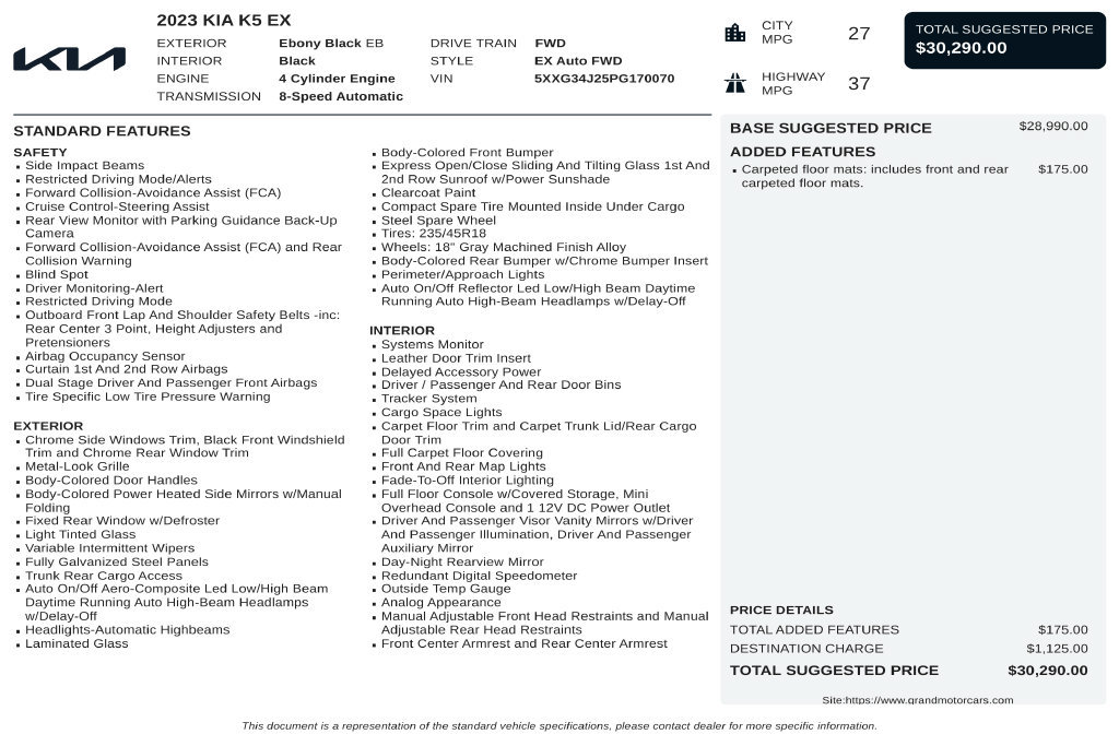 Used 2023 Kia K5 EX FWD image 3