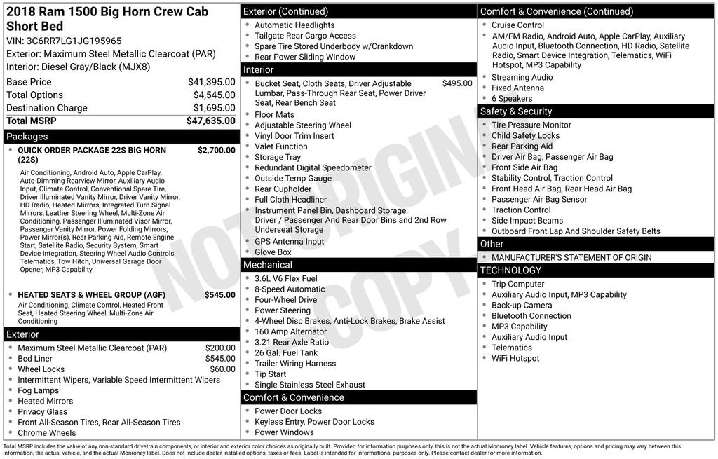 Used 2018 RAM 1500 Big Horn AWD/4WD image 31
