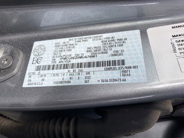 Used 2021 Ford Escape SE w/ Convenience Package image 24