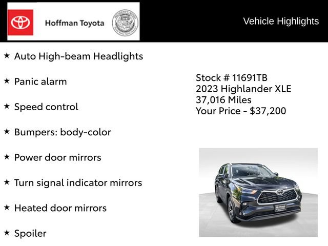 Used 2023 Toyota Highlander XLE AWD/4WD image 36