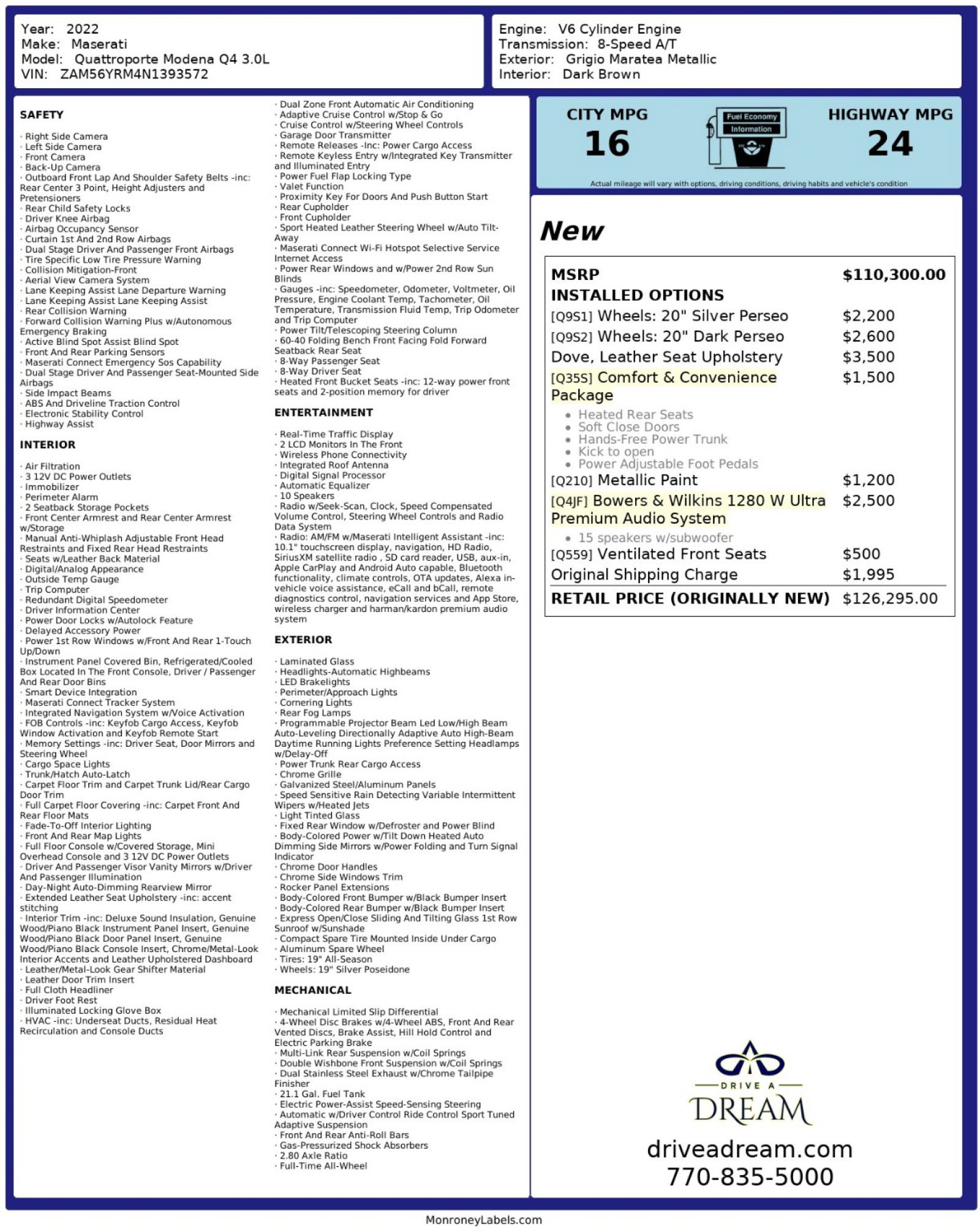 Used 2022 Maserati Quattroporte Modena Q4 image 60